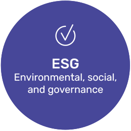 ESG. Enviroment, social, and governance.
